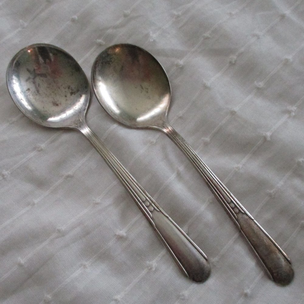 Vintage 1915 silver plate spoons